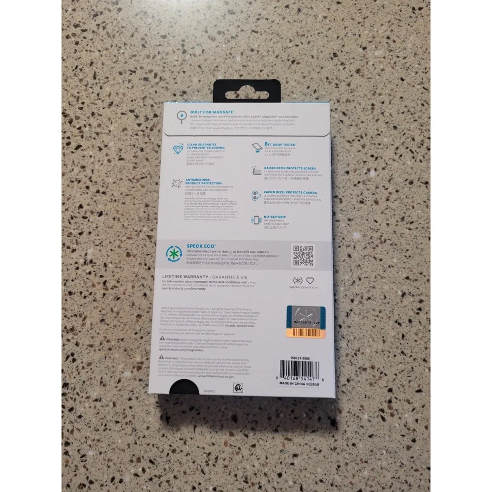 Speck iPhone 16 Plus Gemshell Grip Clear Protective Magsafe Microban Case NEW